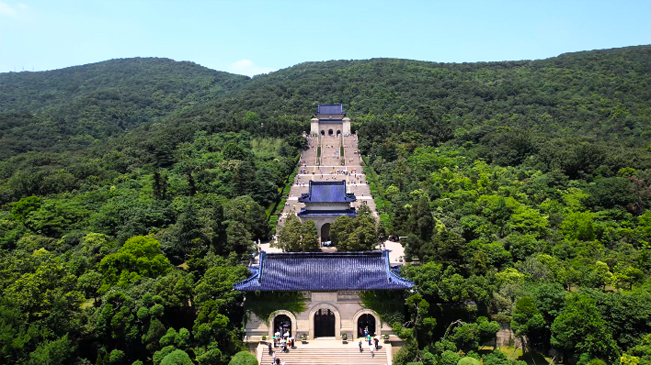 航拍紫金山风景区 领略自然与人文之美